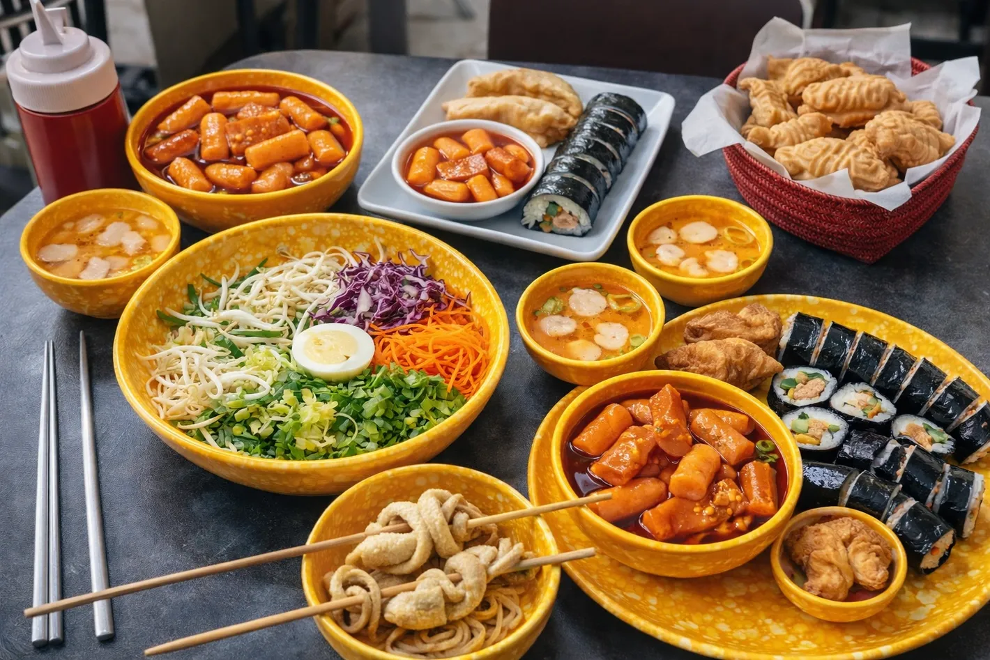 Korean street food restaurant in Calgary Chinatown